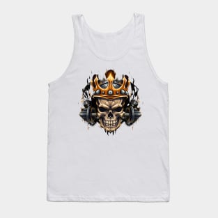 Barbells with Skull with crown Tank Top